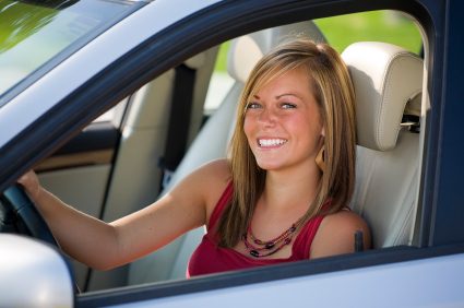 Young woman driver